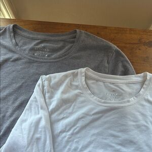 TWO- Beyond Yoga Charcoal and White Long Sleeve Tops from Scrubs store